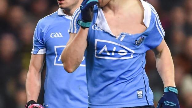 Niall Scully, left, and Dean Rock of Dublin during the 2017 Allianz Football League Division 1 Round 4 match between Dublin and Mayo at Croke Park in Dublin. Photo by David Fitzgerald/Sportsfile