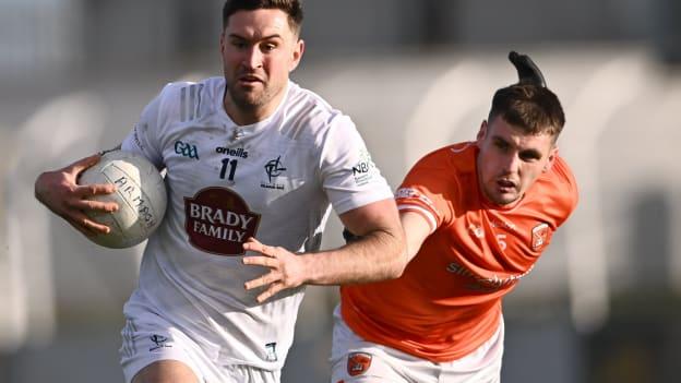 Ben McCormack, Kildare, and Greg McCabe, Armagh, in Allianz Football League action. Photo by Piaras Ó Mídheach/Sportsfile
