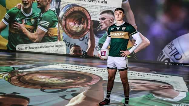 Seán O’Shea of Kerry, pictured today for AIB at the launch of the 2026 GAA All-Ireland Senior Football Championship. This year marks a significant milestone as AIB celebrates its 11th year supporting the GAA All-Ireland Senior Football Championship. This season, AIB are celebrating the profound impact of managers, mentors, and backroom teams who embody the spirit of supporting players for the life they’re after.