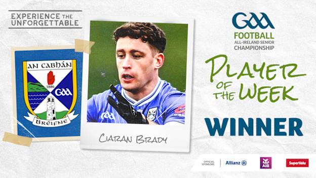 Ciarán Brady voted GAA.ie Footballer of the Week