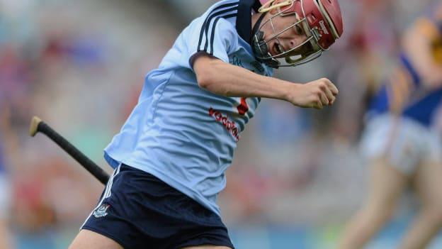 Cormac Costello celebrates after scoring a goal for Dublin against Tipperary in the 2012 All-Ireland Minor Hurling Final. 