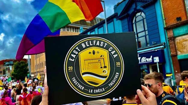 East Belfast GAA's crest testifies to the club's inclusivity. 