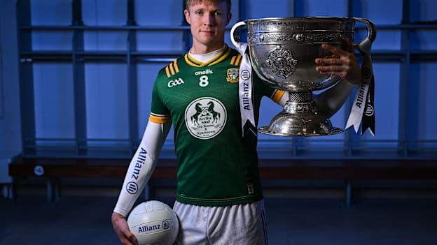 Meath footballer Cian McBride at the announcement that Allianz has extended its sponsorship of the GAA Football All-Ireland Senior Championship for a further three years. Photo by Brendan Moran/Sportsfile.