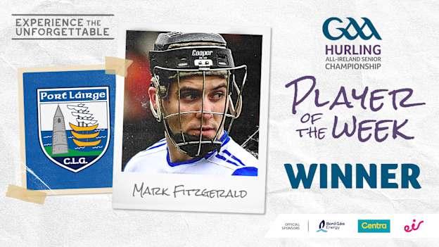 Mark Fitzgerald voted GAA.ie Hurler of the Week