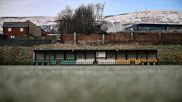 A general view of Davitts GAC pitch in Belfast. Photo by Ben McShane/Sportsfile