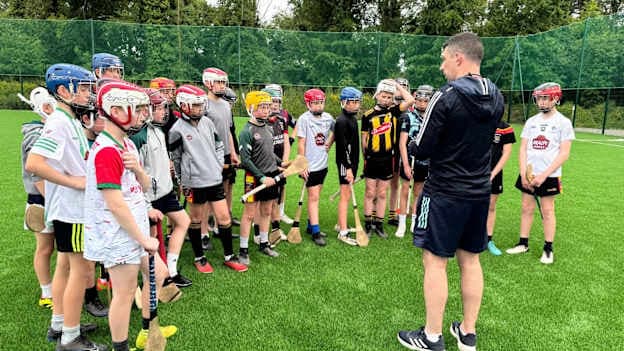 Kildare GAA Games Development, Administrator, John Doran, pictured taking a coaching session at Ardclough GAA club. 