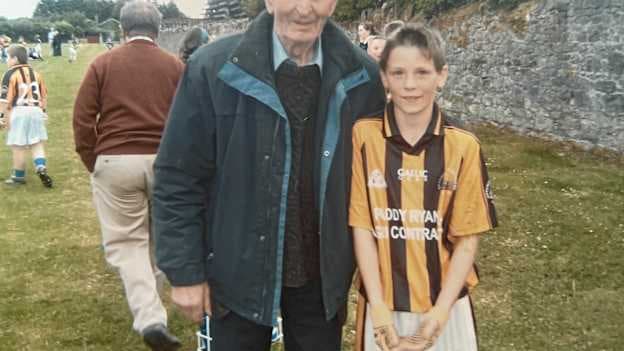 Pakie Ryan pictured with his grandson Gavin. 