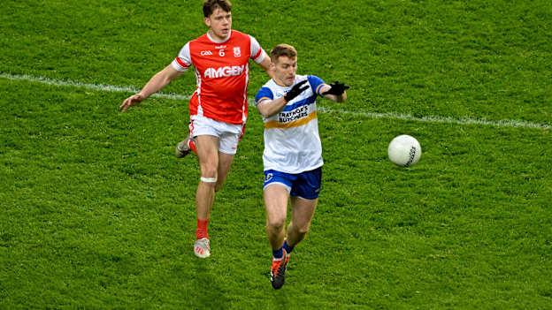 Peter Harte of Errigal Ciarán in action against Charlie McMorrow of Cuala during the AIB GAA Football All-Ireland Senior Club Championship final match between Cuala and Errigal Ciarán at Croke Park in Dublin. Photo by Daire Brennan/Sportsfile.