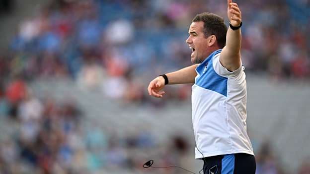 Dublin manager Ger Brennan reacts during the GAA Football All-Ireland Senior Championship quarter-final match between Dublin and Galway at Croke Park in Dublin. Photo by Seb Daly/Sportsfile.