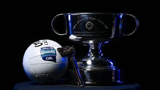 As Mayo and Kerry prepare to go head-to-head this weekend in the Allianz Football League Division 1 Final, Allianz and the GAA unveiled the new cup that will be presented to the division winners, this coming Sunday, for the very first time. ‘Corn Mhíchíl Uí Mhuircheartaigh was unveiled today, to honour and remember the GAA icon, who made every match unforgettable for generations of fans. Pictured is the new Allianz Football League Division 1 trophy, the Corn Mhíchíl Uí Mhuircheartaigh, ahead of the Allianz Football League Division 1 Final this weekend. Photo by Brendan Moran/Sportsfile.