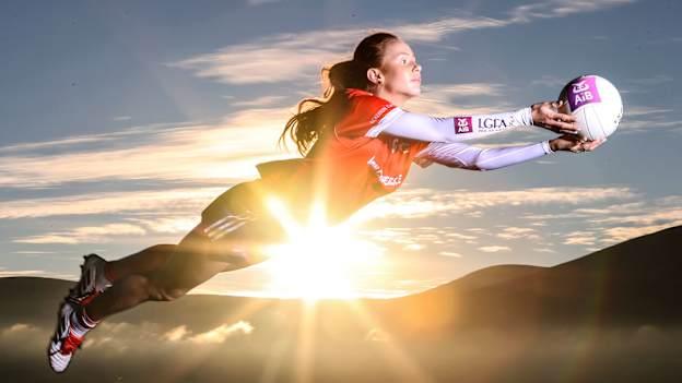 Olivia Divilly (Kilkerrin-Clonberne, Galway) pictured at the announcement of AIB’s landmark sponsorship agreement with the LGFA, which sees AIB become the title sponsor of the coveted All-Ireland Ladies’ Football Club Championship. This historic four-year sponsorship marks the first time a single sponsor has united all four codes of Gaelic Games – Gaelic Football, Hurling, Camogie, and Ladies Football – under one banner. Photo by Dan Sheridan/INPHO

