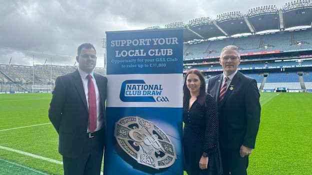 Brian Cormack, Partner, Forvis Mazars, Aisling Greenan, GAA National Club & Infrastructure Finance Executive, and Jarlath Burns, Uachtarán Chumann Luthchleas Gael.
