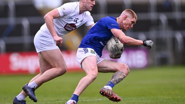 Jonathan Carlin, Wicklow, and Darragh Kirwan, Kildare, in Leinster SFC action. Photo by Piaras Ó Mídheach/Sportsfile