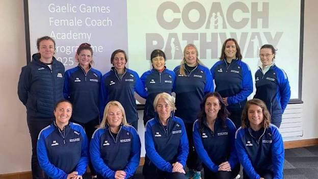 Pictured are participants from the 2025 Gaelic Games Female Coach Academy Programme. 