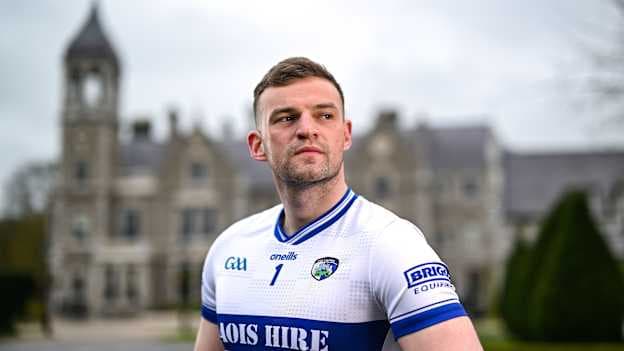 Laois footballer Killian Roche during the launch of the 2026 Leinster GAA Senior Football Championships at Killashee Hotel in Naas, Kildare. Photo by Ramsey Cardy/Sportsfile.