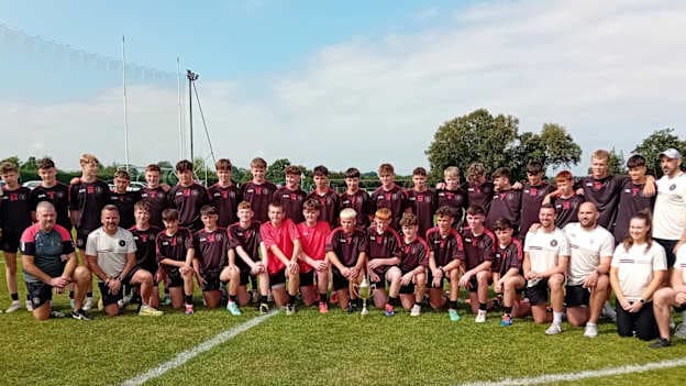 The Tyrone U15 team that won the 2025 Brian McLernon Derrylaughan Cup. 