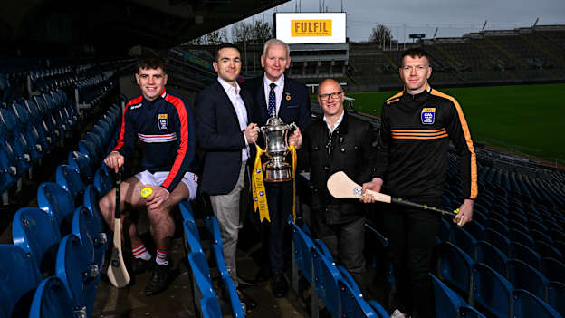 Barry Walsh, Fulfil ambassador & Cork Under-20 hurler, David Kilcommons, Commercial Director, Richmond, Michael Geoghegan , President of the Ulster Council GAA and Leas-Uachtarán Chumann Lúthchleas Gael, Paolo Cantini, Head of Marketing UK &IRE, Fulfil and Walter Walsh, former Kilkenny hurler at the announcement that Fulfil will become the new title sponsor of the GAA Hurling Under-20 All-Ireland Championship in a three-year deal. Through this partnership, Fulfil will be “Supporting Ireland's Game”, to foster emerging hurling talent and active lifestyles across the nation. Photo by David Fitzgerald/Sportsfile