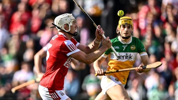 Patrick Horgan shoots to score a goal for Cork against Offaly. Photo by Piaras Ó Mídheach/Sportsfile