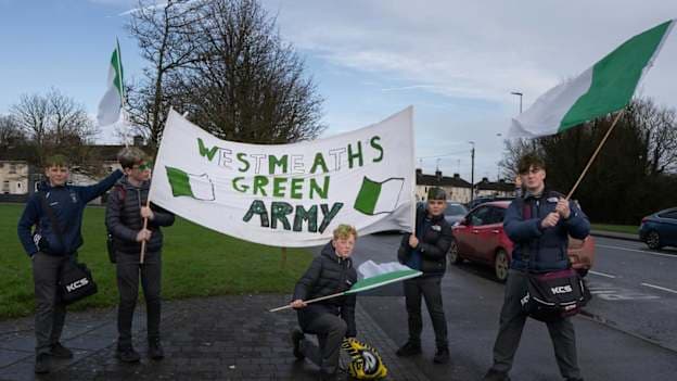 Coláiste Mhuire, Mullingar teams are always well supported by their fellow pupils. 