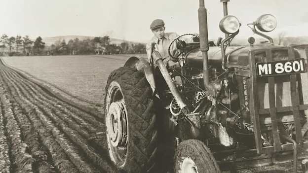 Eamon Kehoe was a handy man with a plough as well as a hurley and football. Here is is winning the 1950 ploughing championship as a 15-year-old. 