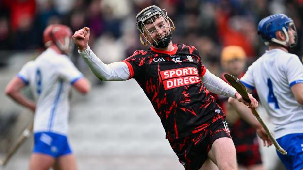 Jack O'Connor of Cork celebrates scoring his side's first goal during the Allianz Hurling League Division 1 Group A match between Cork and Waterford at SuperValu Páirc Uí Chaoimh in Cork. Photo by Piaras Ó Mídheach/Sportsfile.
