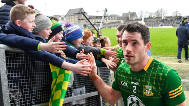Donal Keogan of Meath after his side's victory in the Allianz Football League Division 2 match between Meath and Kildare at Páirc Tailteann in Navan, Meath. Photo by Sam Barnes/Sportsfile