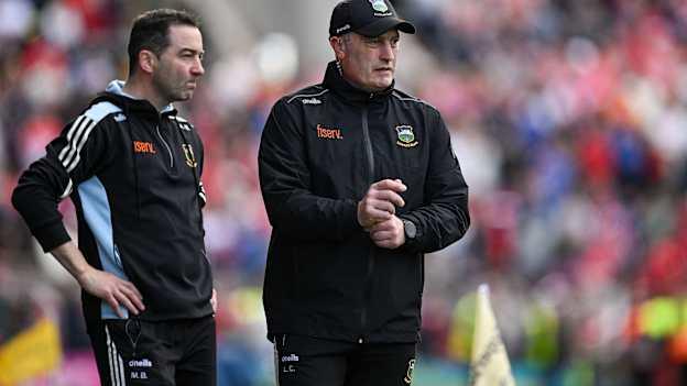 Tipperary coach Michael Bevans and manager Liam Cahill. Photo by Brendan Moran/Sportsfile