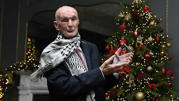 David Hickey of Dublin with his GWA Football Hall of Fame award at the Gaelic Writers’ Awards, supported by Dalata Hotel Group, at the Iveagh Garden Hotel in Dublin. Photo by Matt Browne/Sportsfile