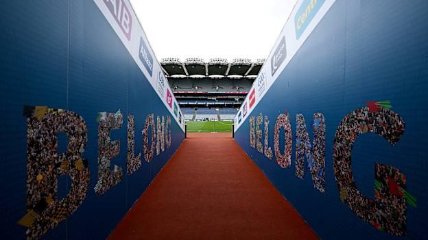A view of the player's tunnel before the GAA Football All-Ireland Senior Championship quarter-finals between Donegal and Louth, and Kerry and Derry at Croke Park in Dublin. Photo by Brendan Moran/Sportsfile
