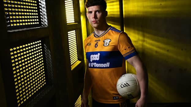 Clare's Cillian Rouine pictured at the launch of the Tailteann Cup. Photo by David Fitzgerald/Sportsfile