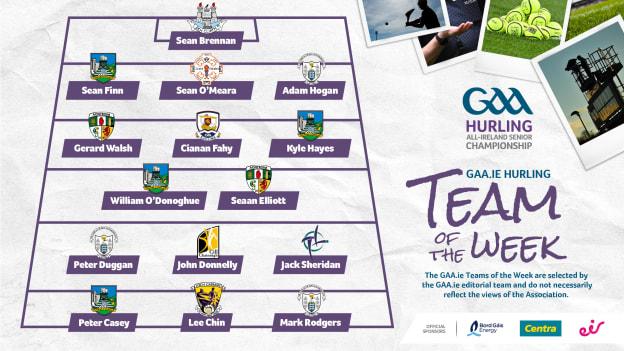 This week's GAA.ie Hurling Team of the Week includes players from nine different counties. 