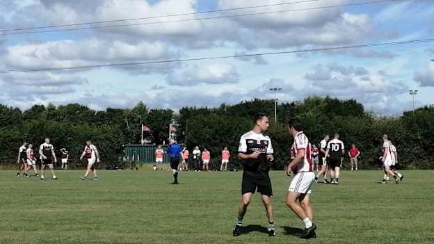 Samuel Lagoa Blanco pictured in action for St. Peregrine's. 