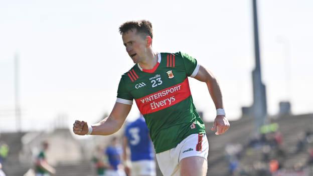Mayo's Cillian O'Connor celebrates at Hastings Insurance MacHale Park. Photo by Stephen Marken/Sportsfile