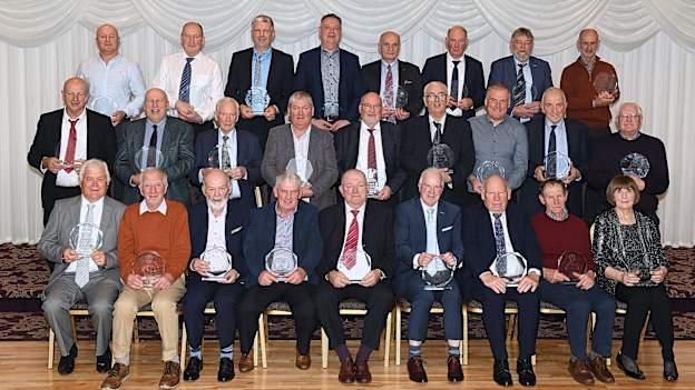 The 1984 Centenary Cup Roscommon hurling team pictured at a function to honour them in the Abbey Hotel, Roscommon.