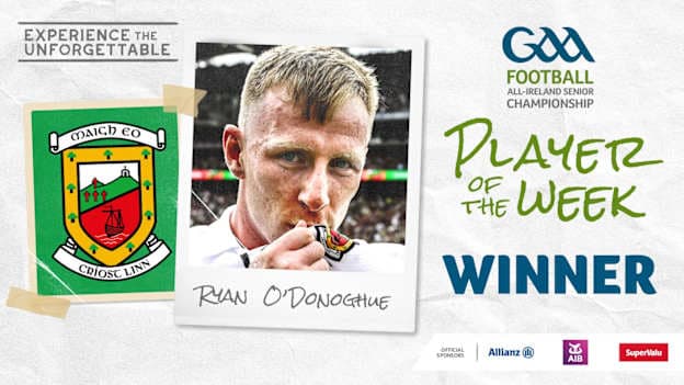 GAA.ie Footballer of the Week Ryan O'Donoghue.