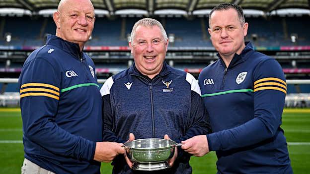 Joint Ireland Manager Terence McNaughton, Scotland Manager, Garry Reid and Joint Ireland Manager Michael Kavanagh