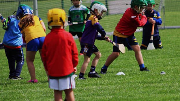 Action from Fermanagh's GAA recent Pop Up Hurling Camp in Enniskillen. Photo by Mary McElroy, Fermanagh GAA Communications Officer