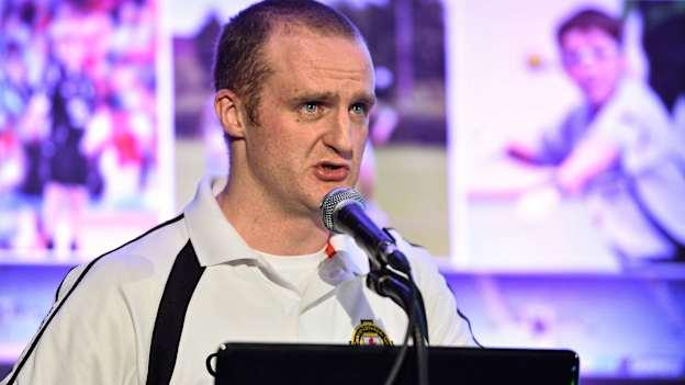 Kevin McGuigan pictured speaking at the 2014 GAA Games Development Conference.