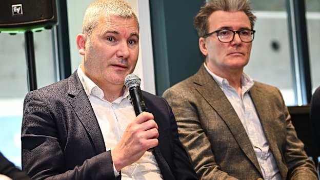 GAA Football Review Committee members James Horan, left, and Colm Nally will contribute to an upcoming webinar for coaches on how  to maximise the potential of the new Gaelic football rule enhancements. Photo by Seb Daly/Sportsfile