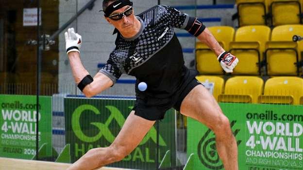  Paul Brady of Kingscourt, Cavan, in action in the Men's Open round of 32 during day four of the O'Neills.com World 4-Wall Championships at Croke Park in Dublin. Photo by Stephen Marken/Sportsfile