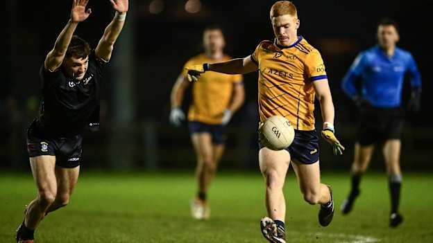 Conor Dolan of DCU Dóchas Éireann in action against Matthew Whittaker of TUS Midlands during the Electric Ireland Higher Education GAA Sigerson Cup quarter-final match between DCU Dóchas Éireann and TUS Midlands at Dublin City University Sportsgrounds in Dublin. Photo by Piaras Ó Mídheach/Sportsfile.