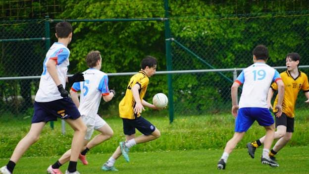 Action from the Field of Flanders youth tournament held by the EC Brussels GAA club. 