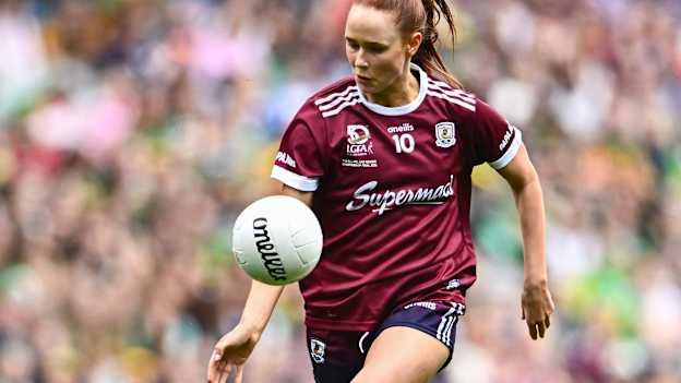 Galway's Olivia Divilly in action during the 2024 All-Ireland Ladies Football Final against Kerry at Croke Park. Photo by Piaras Ó Mídheach/Sportsfile