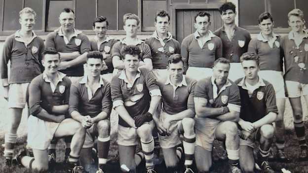 Eamon Kehoe pictured third from right in the front row on the Cloughbawn team that played Starlights in the 1960 Wexford District Final. 