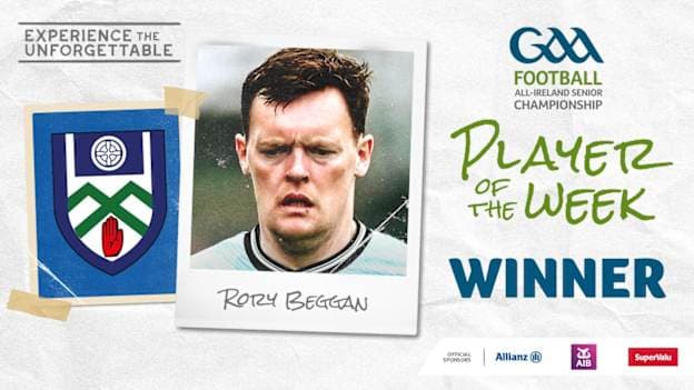 GAA.ie Footballer of the Week Rory Beggan.