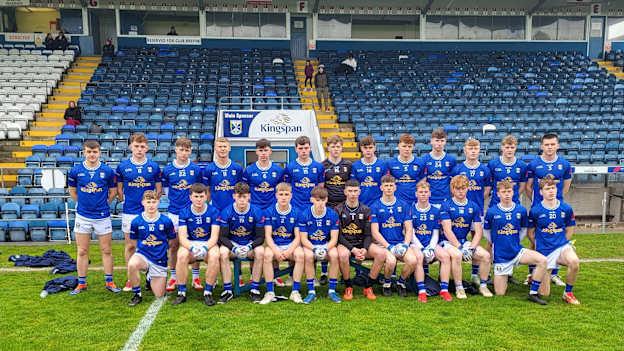 The Cavan minor footballers pictured before their Electric Ireland Ulster Minor Football Championship victory over Derry.