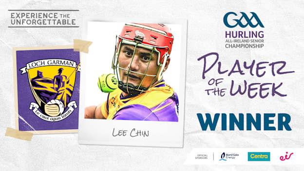 Lee Chin voted GAA.ie Hurler of the Week