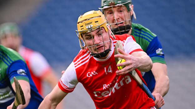 Seán Desmond, Watergrasshill, and Garry McHugo, Tynagh/Abbey-Duniry in AIB All-Ireland IHC Final action at Croke Park. Photo by Piaras Ó Mídheach/Sportsfile