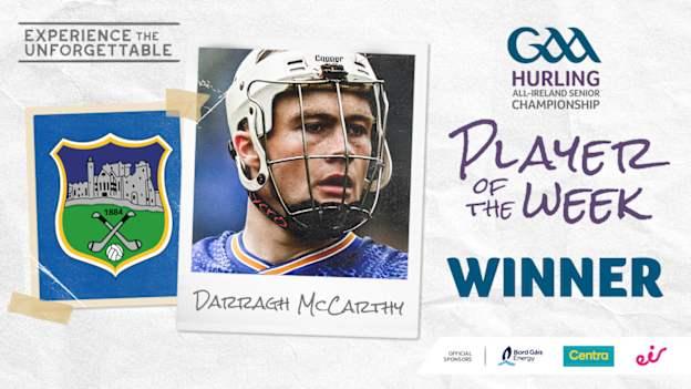 GAA.ie Hurler of the Week Darragh McCarthy.