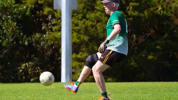Wellington/Hutt Valley custodian and stalwart Davey Rynne playing in his 20th season for the club at the 2025 New Zealand Championships in Auckland. 